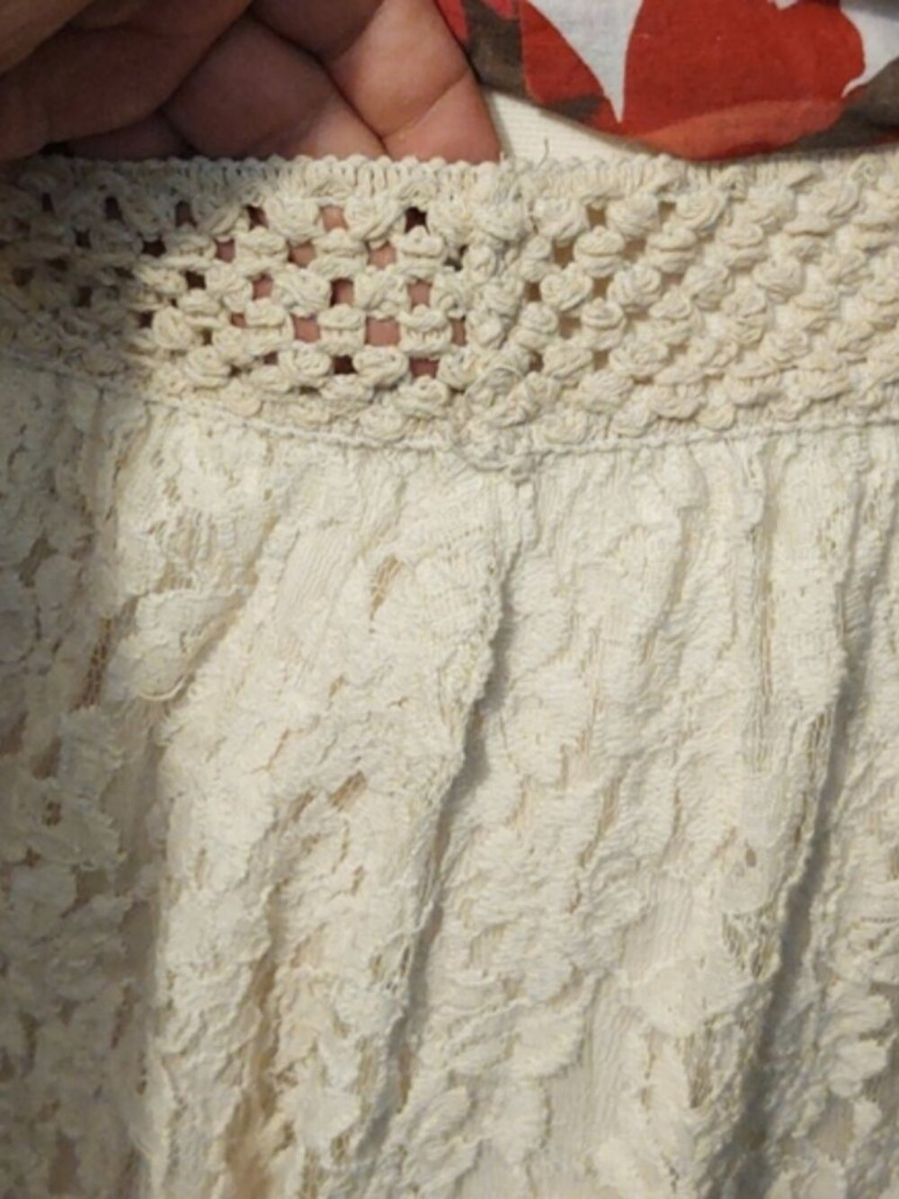 Deb Cream Lace Mini Skirt 2X - Picture 3 of 11